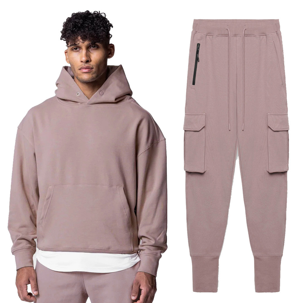 Set di pantaloni da corsa fitness da uomo in due pezzi per sport e tempo libero in cotone_voghion.com