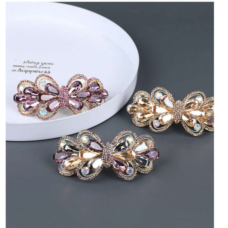 High En Temperament Crystal Spring Half Tie Hair At Back Of The Hea, Horizontal Straight Clip, Large New Clip_voghion.com
