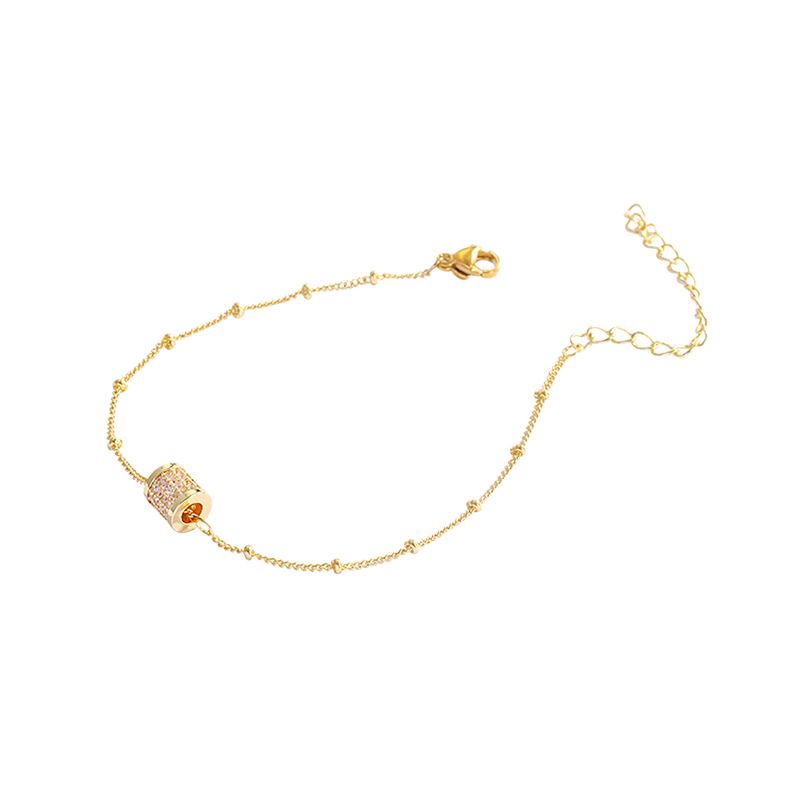Elegant Simple Classic Style Geometric Titanium Steel Inlay Zircon Bracelets 1 Piece_voghion.com