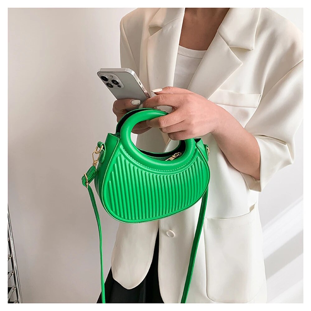 Borse a tracolla color caramella Y2k Style Borse da donna in pelle Borsa con cerniera_voghion.com