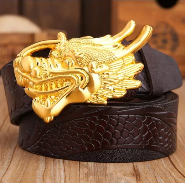 New type high quality brand designer for copper dragon buckle belt men and women waist genuine leather belts_voghion.com