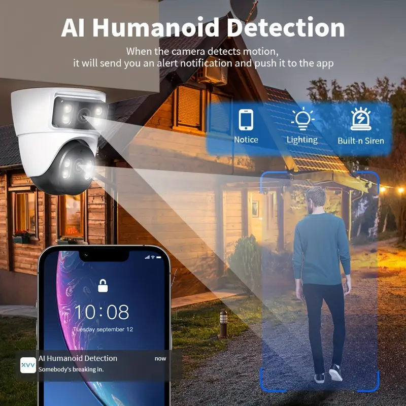 Security Camera 4mp Dual Lens With 360 Degree Ptz Ai Tracking_voghion.com
