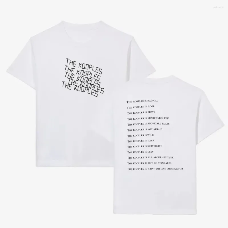 Men's T Shirts 2025 Graphic Printing Kooples Women T-shirt Year Gift Top Clothing Brands Print Shirt Tops Tees_voghion.com