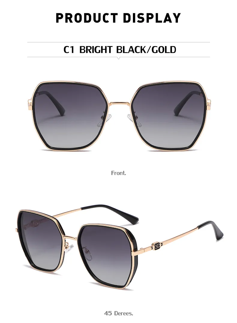 Sonnenbrille HD polarisierte Sonnenbrille für Frauen TR90 Trend Ins Net Rot Gleicher Absatz Große Unregelmäßige Linsen Brille Weiblich_voghion.com
