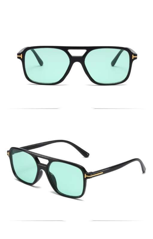 Lightweight Double Beam Ocean Film Sunglasses, New Driving Sunshades, Fashionable Box Sunscreen Sunglasses_voghion.com