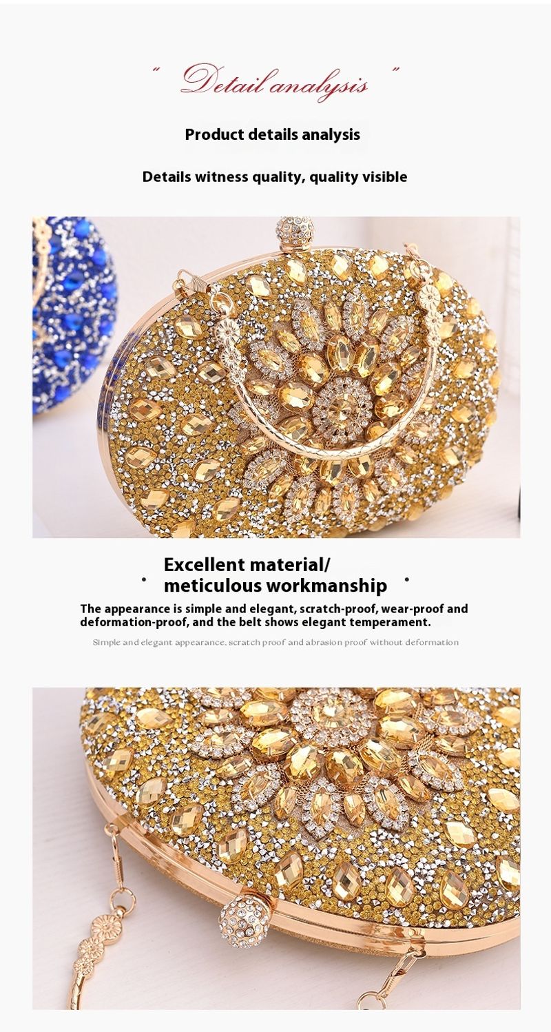 Popular Suower Fashionable Banquet Handbag Evening Dress Dia Set European And American Party Bag_voghion.com