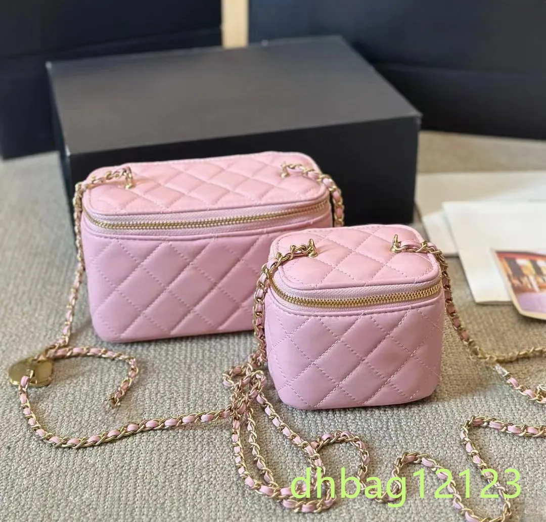 Sac de créateur, longue boîte, trousse de maquillage avec miroir, étui à cosmétiques, poignée bouffante, 18 x 10 cm et 10 x 8 cm, sac à main vintage chic pour_voghion.com