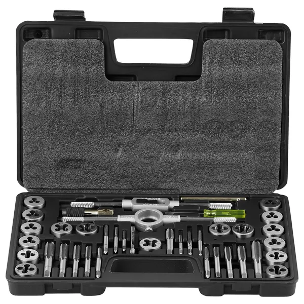 Tap And Die Set Metric Bearing Steel Threading Tool Kit_voghion.com