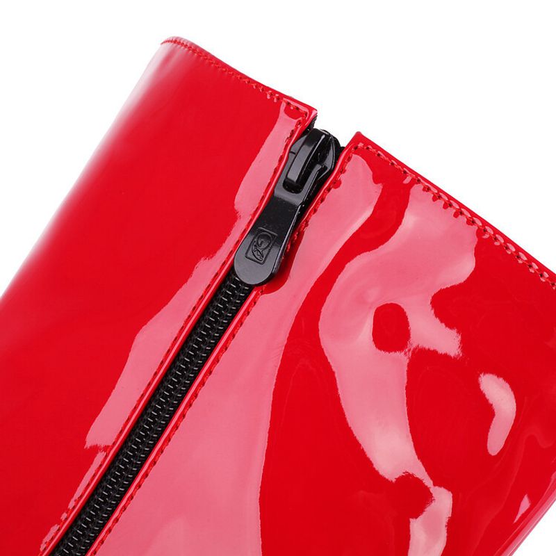 New long boots with round heads, thick soles and side zippers for women_voghion.com