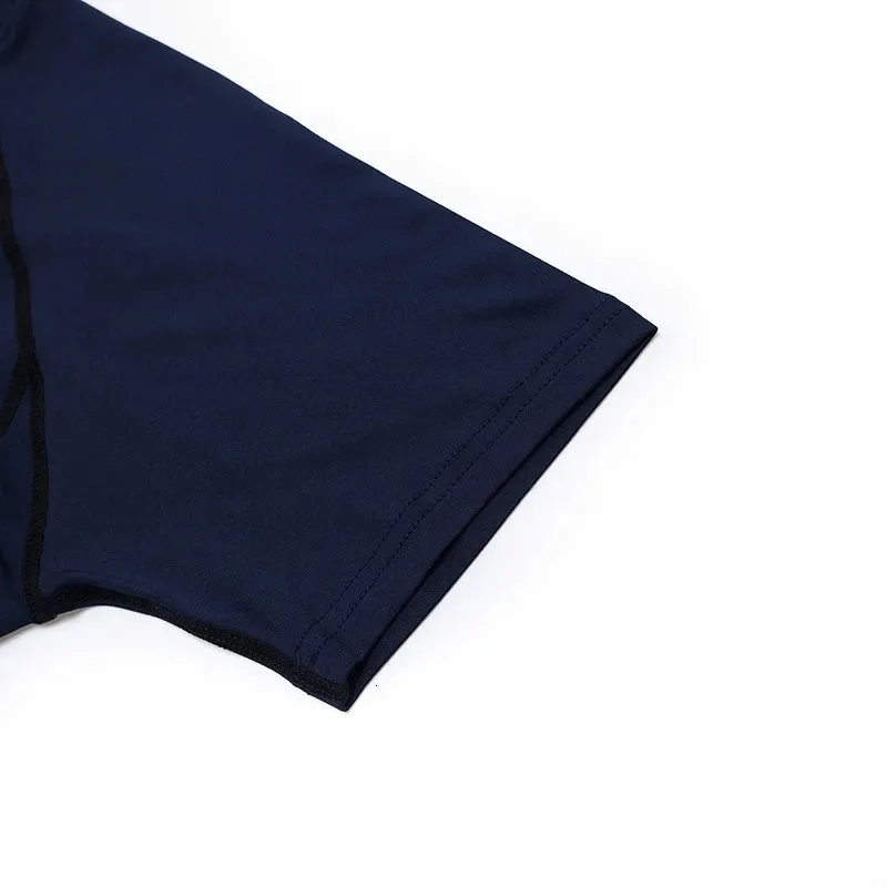 T-shirt de compression d'été pour homme, blanc, manches courtes, respirant, séchage rapide, haut de sport long, 241108_voghion.com
