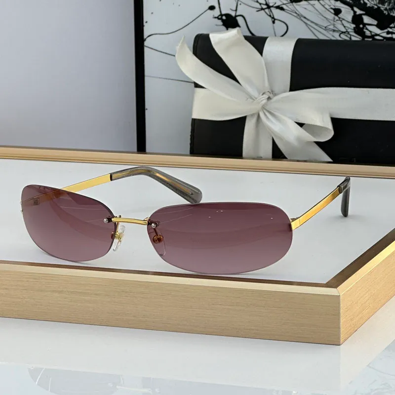 Designer Sonnenbrille Für Damen Randlos Modisch Uv-schutz Brille_voghion.com