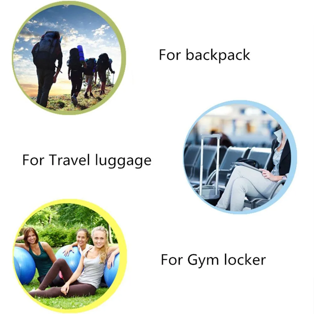 Cadeado de segurança com código de pequena capacidade e combinação inteligente TSA Customs Lock com cabo de aço_voghion.com