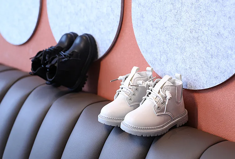Kids Leather Waterproof Children Sneakers for Baby Girls Boots Toddler Boys Shoes Happysteps School Party Size_voghion.com