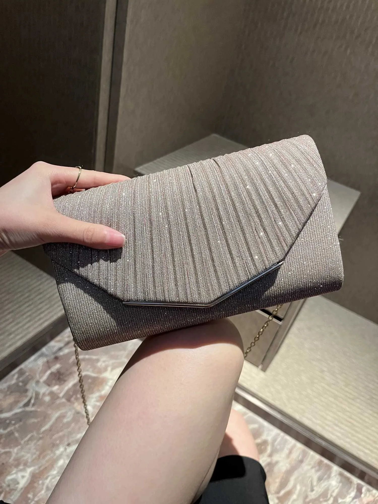 Elegant Evening Clutch Bag With Sequin Detail For Women Party_voghion.com