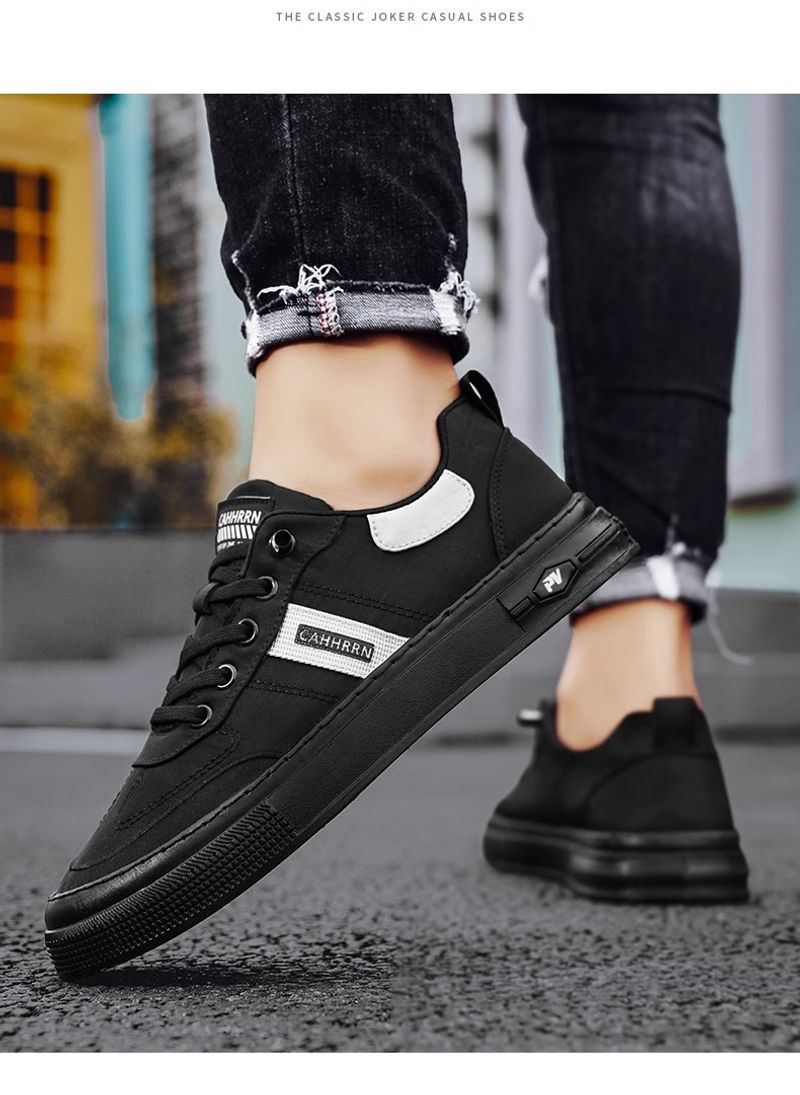 Alçak Üst Deri Spor Ayakkabı Moda Öğrenci Ayakkabıları_voghion.com