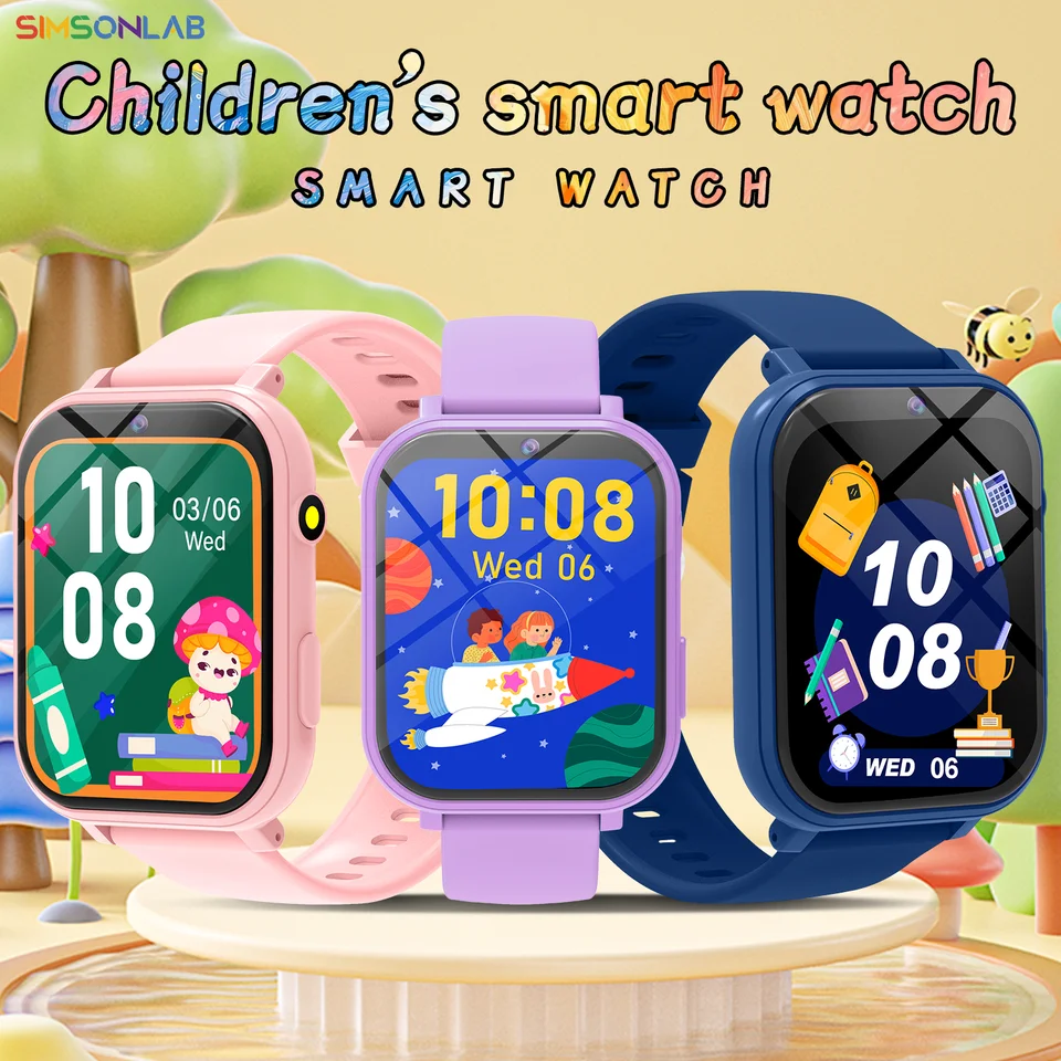 Montre connectée pour enfants avec caméra, jeu éducatif pour garçons et filles de 4 à 12 ans, podomètre, alarme, lampe torche, cadeau d'anniversaire amusant._voghion.com