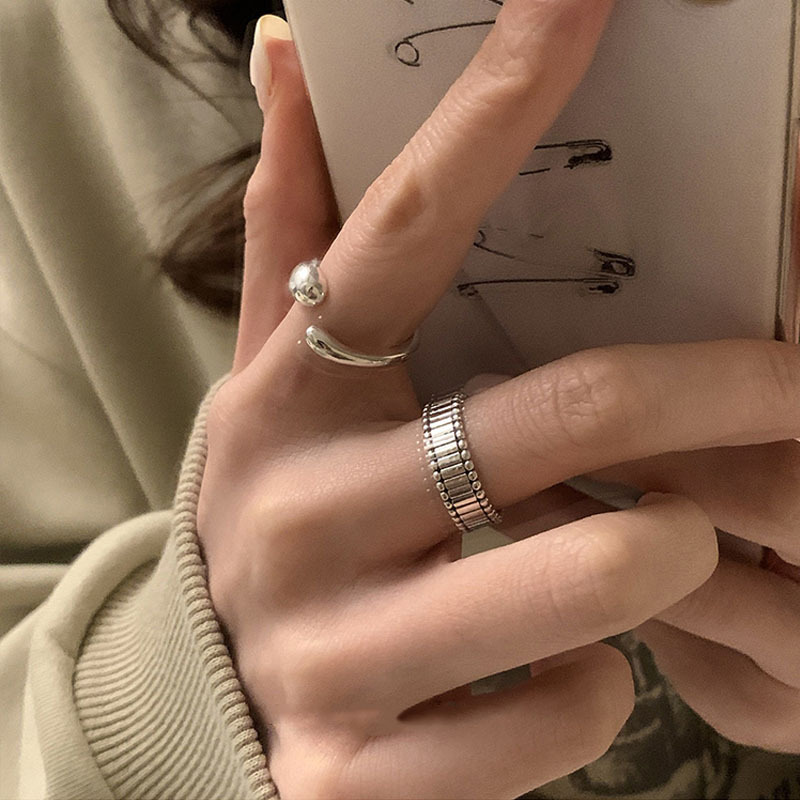 Unique Design Sterling Silver Irregular Geometry 2023 New Fashion Index Finger Ring Personalized_voghion.com