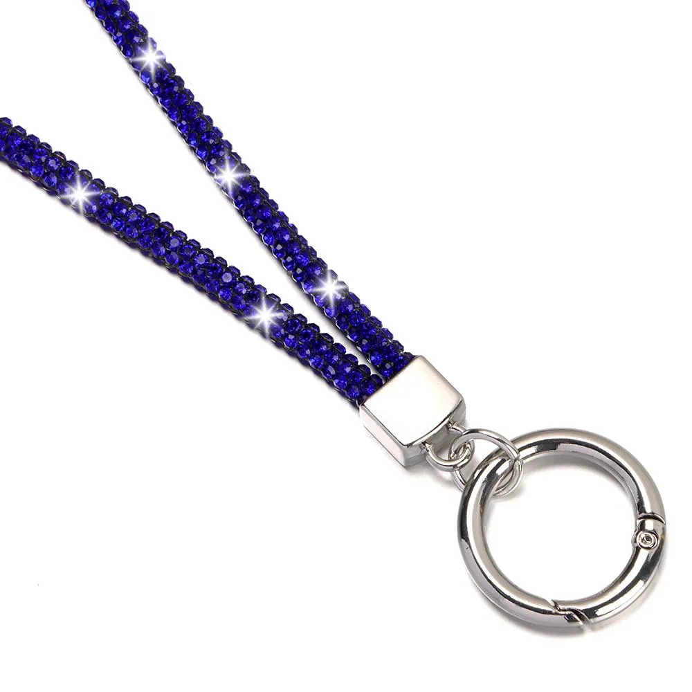 Portachiavi con brillantini, cristallo scintillante, corda anti-smarrimento, cordino per appendere, cordino per telefono con strass_voghion.com