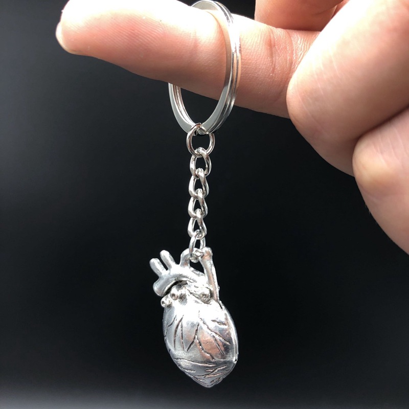 Three-dimensional human heart key chain_voghion.com