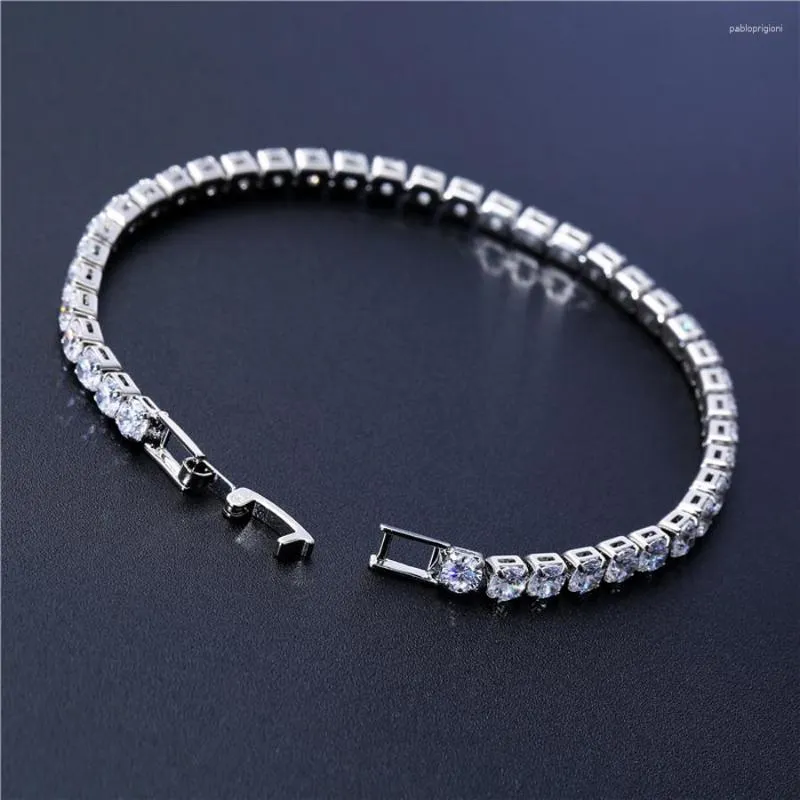Link Bracelets IDESTINY 11.11 Cubic Zirconia Tennis Bracelet & Bangles For Women Fashion Lady Jewelery Pulseras Mujer_ipsvogv.com