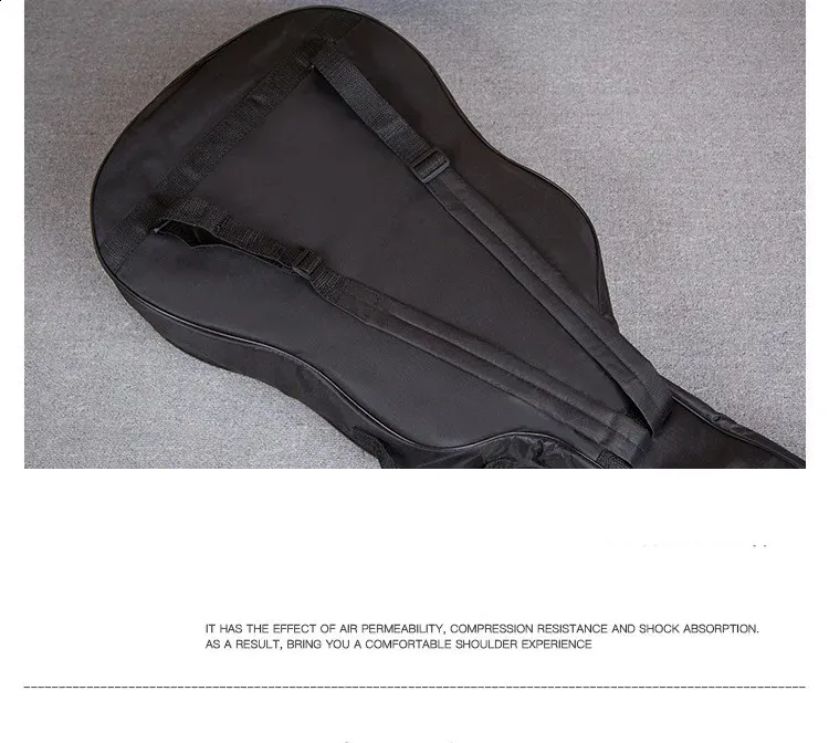 Mochila acústica de 4041 polegadas com alça dupla, à prova d'água, acolchoada em algodão, preta, 40/41, bolsa para instrumento musical 240822_voghion.com