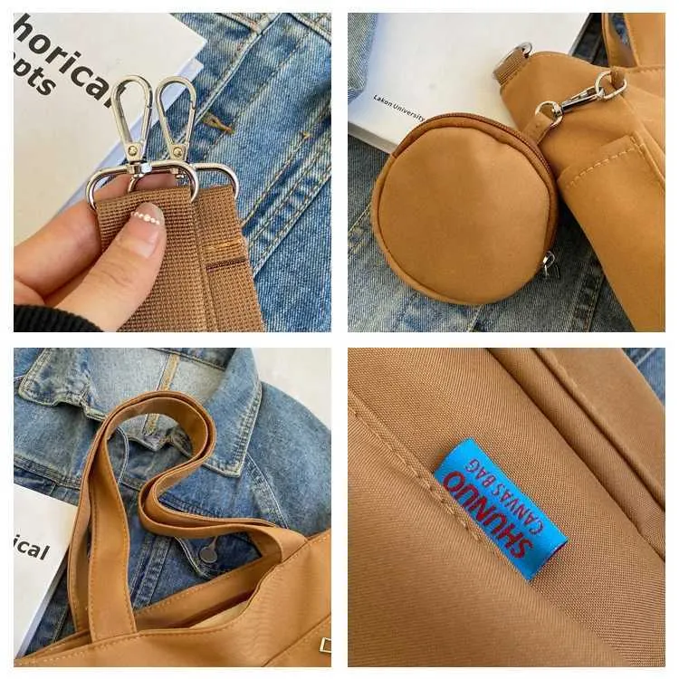 Versatile Oxford Canvas Crossbody Bag Large Capacity Tote Shoulder_voghion.com