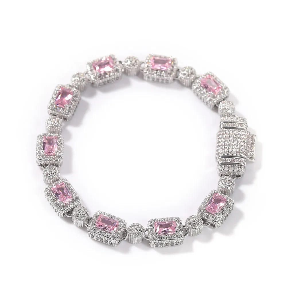 Hip Hop Koper Ingelegd Roze Zirkoon Tennis Armband Mannen Vrouwen Dia Gemengd 7inch 8inch Kristal Armbanden Sieraden Accessoires_voghion.com