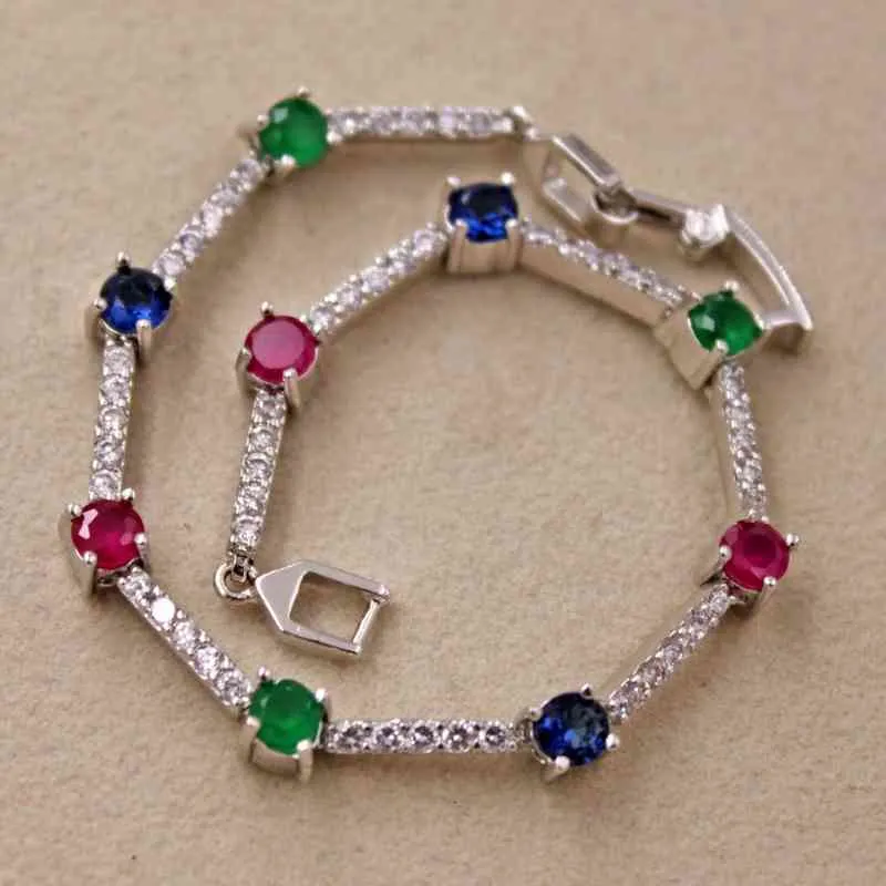 Jewelry Accessories Fashion Bracelets for Women Wedding Anniversary Birthday Gift Gold Color Red Green Zircon_voghion.com