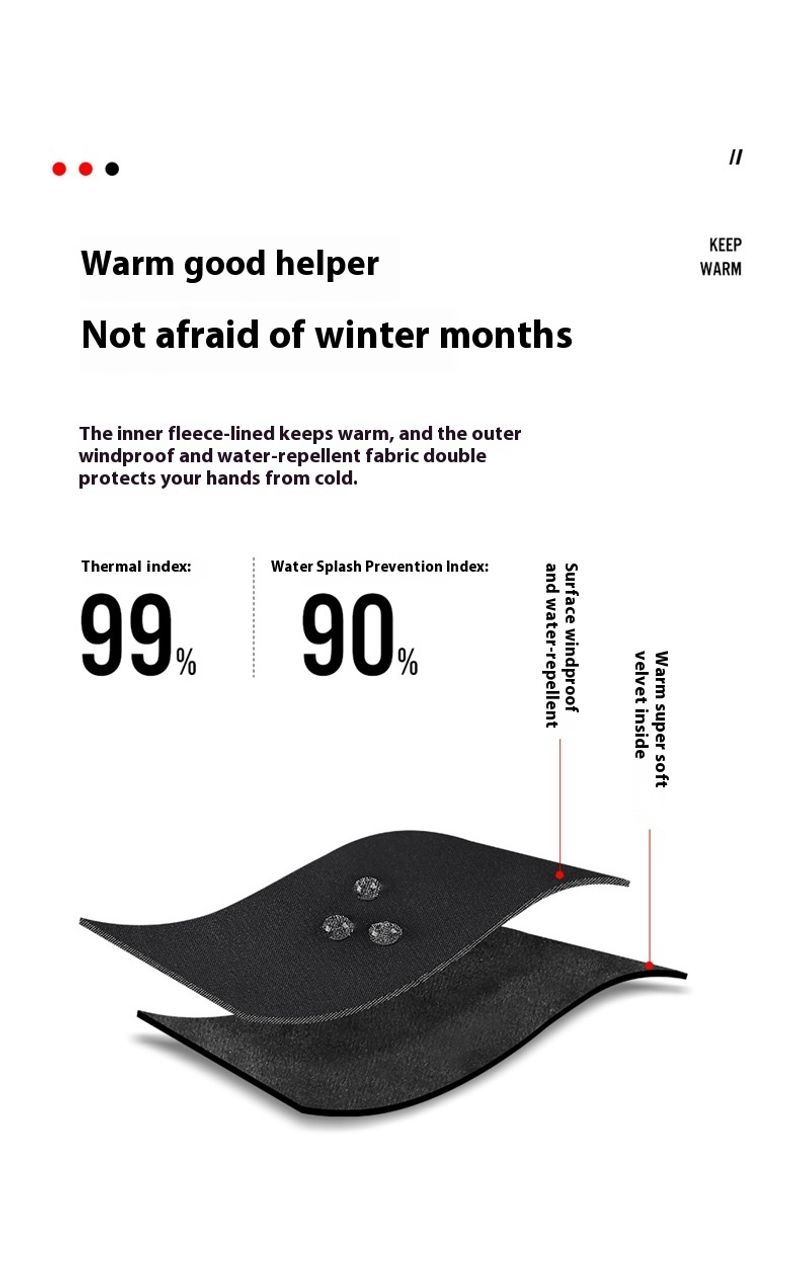 Outdoor sports autumn winter anti slip warm men's women's plush touch screen skiing and cycg windproof gloves_voghion.com