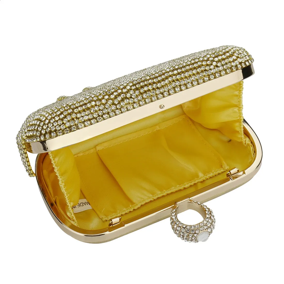 Rhie Tassels Ring Clutch Sac à main de soirée Bg Dia Sac à main de fête de mariage pour femmes Sac à bandoulière en chaîne 240823_voghion.com
