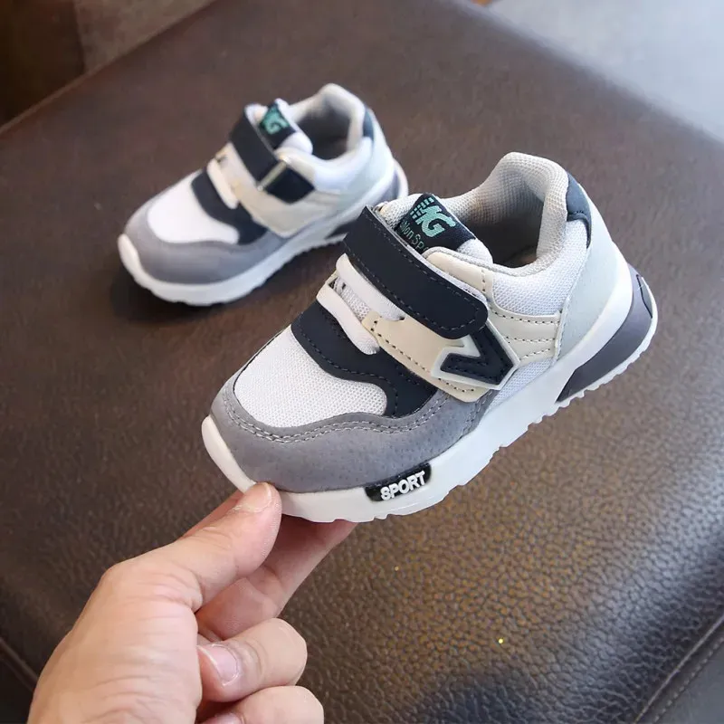 Printemps Automne Respirant Sport Garçons et Filles Semelle Souple Antidérapant Course Bébé Bottes Chaussures de Marche Enfants 240627_voghion.com