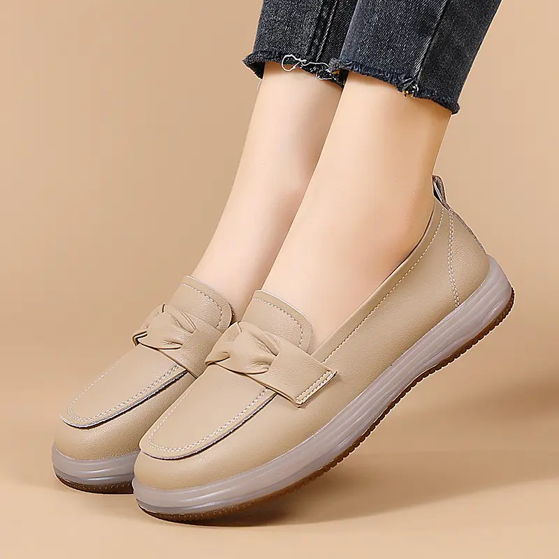 Damenschuhe Casual Single Schuhe Flache Mom Schuhe Loafers_voghion.com