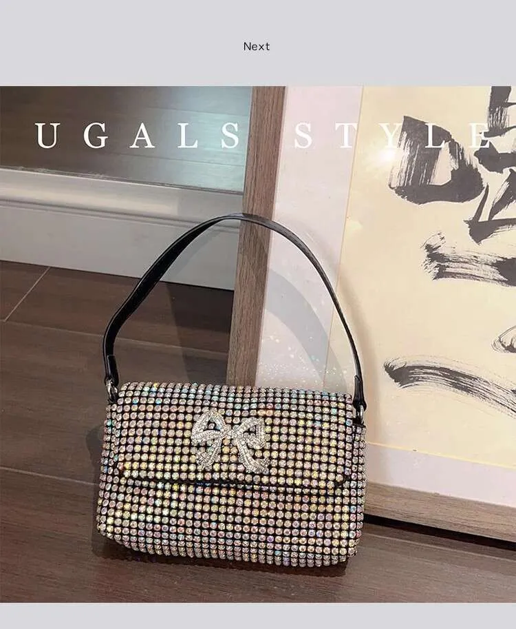 Crystal Rhies Dia Square Glitter Women Handbag Fashion Evening Wedding Party Clutch Purse Shoulder Bag Street Dressing_voghion.com
