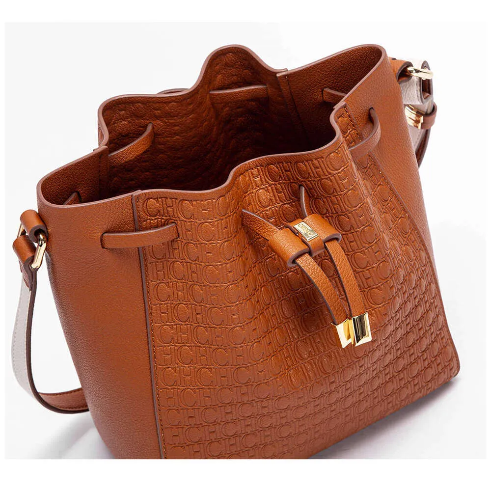 Pink Bucket Bag Large Capacity Shoulder Bag Fashion Handbag_voghion.com