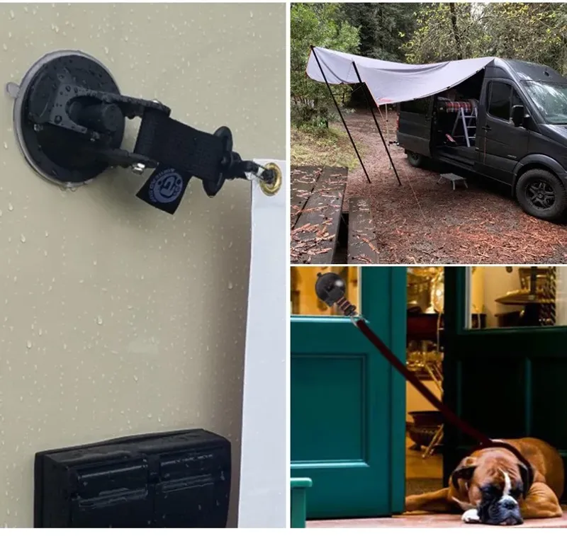 Mașină puternică ventuză ancoră cort exterior fixare cârlig Heavy Duty legare în jos Camping baldachin copertină prelată carabinier_voghion.com