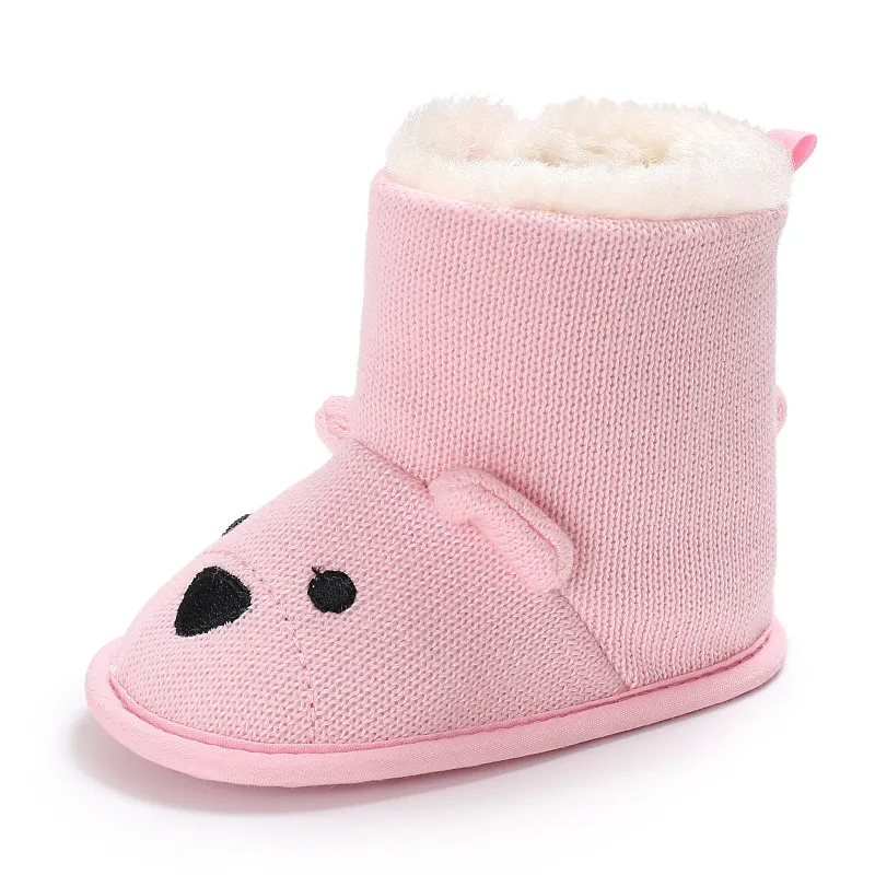 Infant Winter Baby Toddler Newborn Cute Cartoon Bear Shoes Cutefeet Girls Boys Little Kid First Walkers Snow Boots_desvips.com