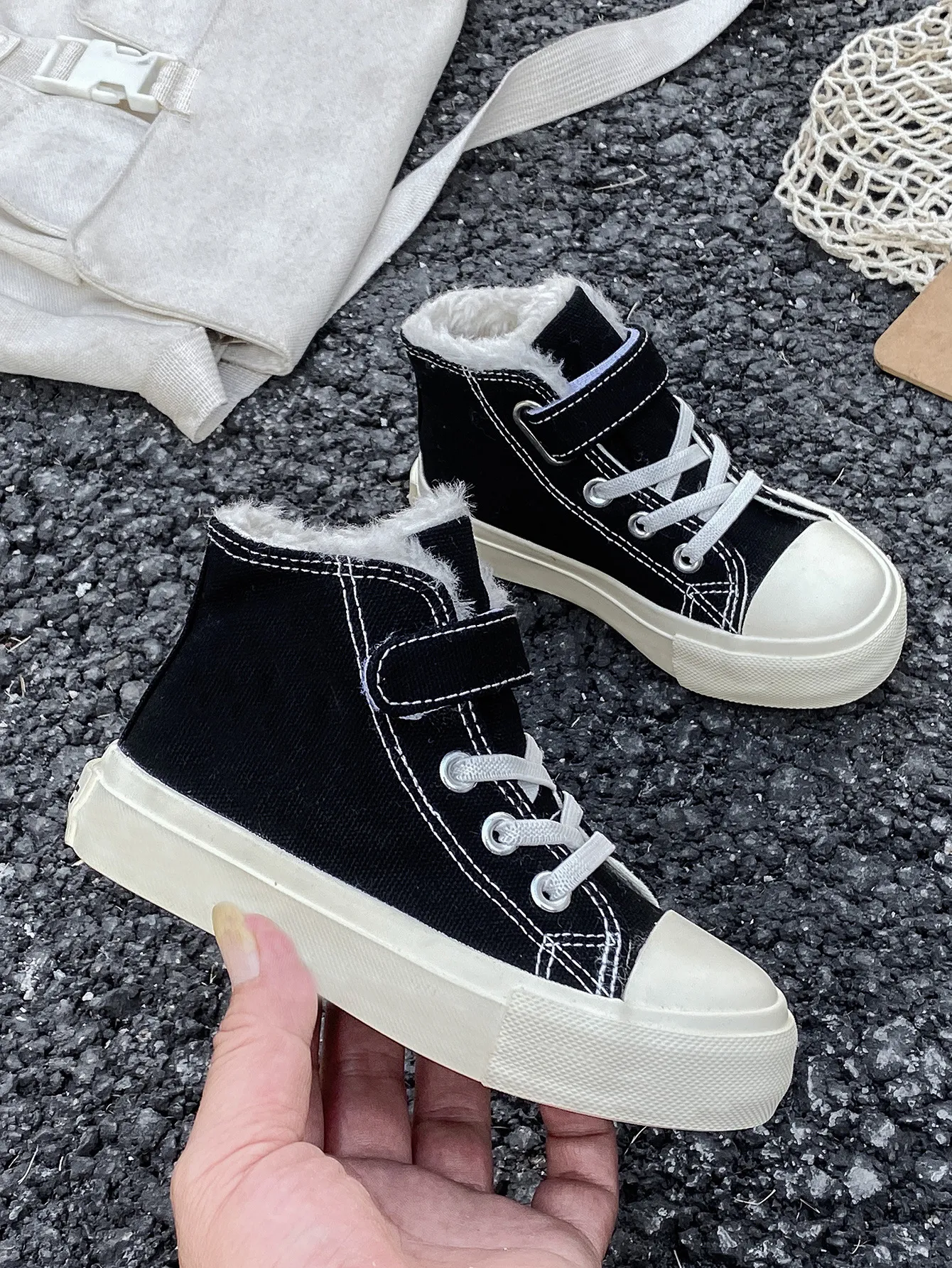 Board Thicken Plush Warm Children Boys Girls Happysteps Square Head Kids Cotton Boots Toddler Winter Shoes Youth Size_desvips.com