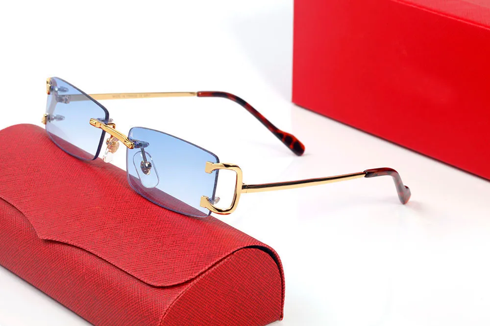 Accessoires simples haut de gamme pour femmes et hommes, montures anti-rayures en métal sans monture, résistantes aux radiations, de haute qualité_voghion.com