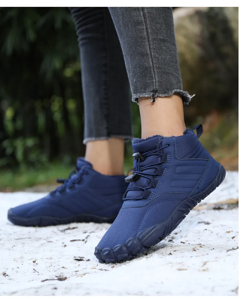 Outdoor-Schneestiefel für Herren im Winter, rutschfest, wasserdicht, Veet und warme Baumwollschuhe für Damen, Barfuß mit dicker Sohle_voghion.com