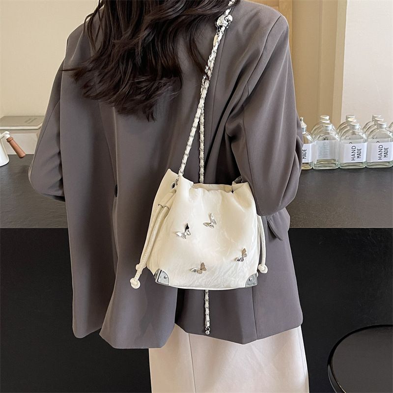 Borsa a mano Super Niche per donna Nuova borsa a secchiello popolare a forma di farfalla, versatile, monospalla, diagonale_voghion.com