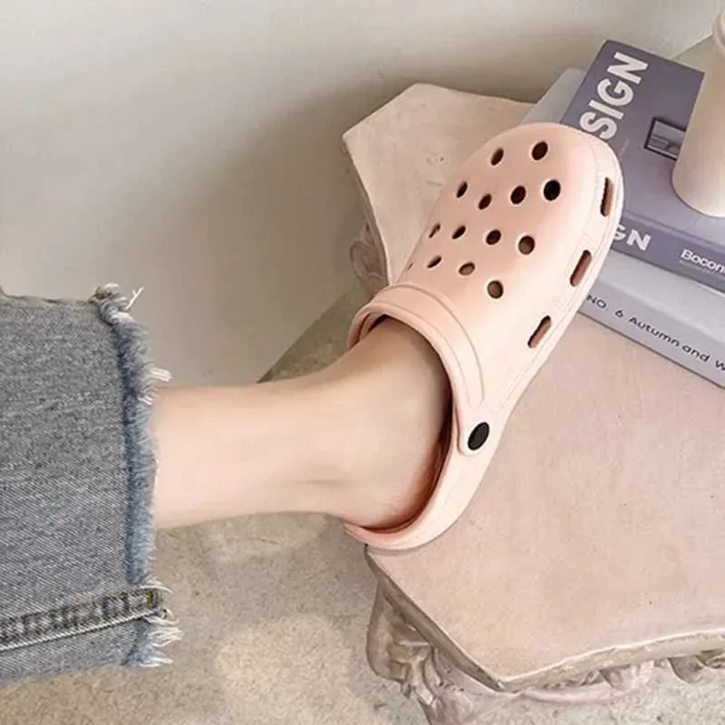 Módní nepromokavé pantofle pro ženy, letní venkovní pantofle, měkká podrážka, zahradní boty, vnitřní kojící dřeváky, sandály S60711_voghion.com