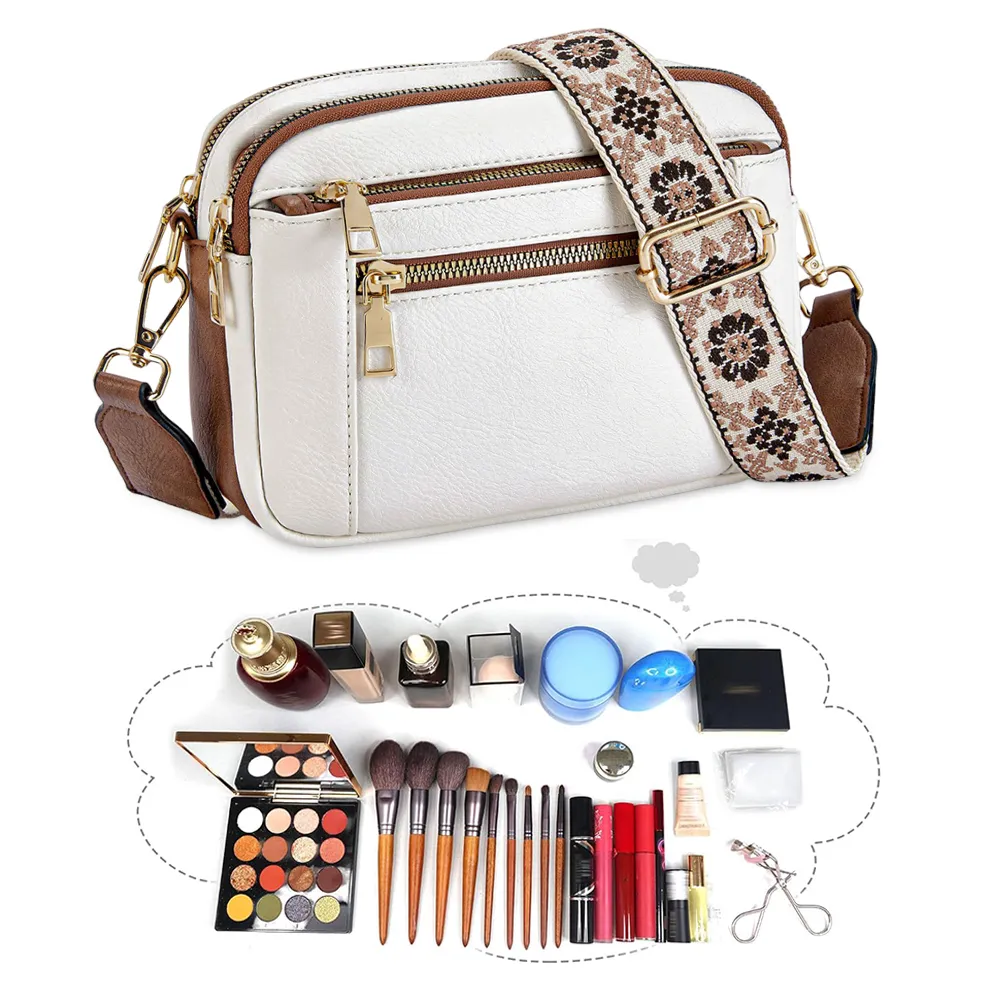 Borsa a tracolla alla moda in PU da donna, grande capacità, casual, con tracolla regolabile, piccola borsa quadrata chic._voghion.com
