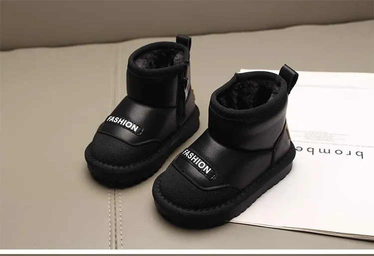 Bottes de neige pour enfants, nouvelle collection hiver 2025, courtes chevilles, Happysteps, antidérapantes, épaisses, en peluche, en caoutchouc, pour tout-petits, pour garçons_voghion.com