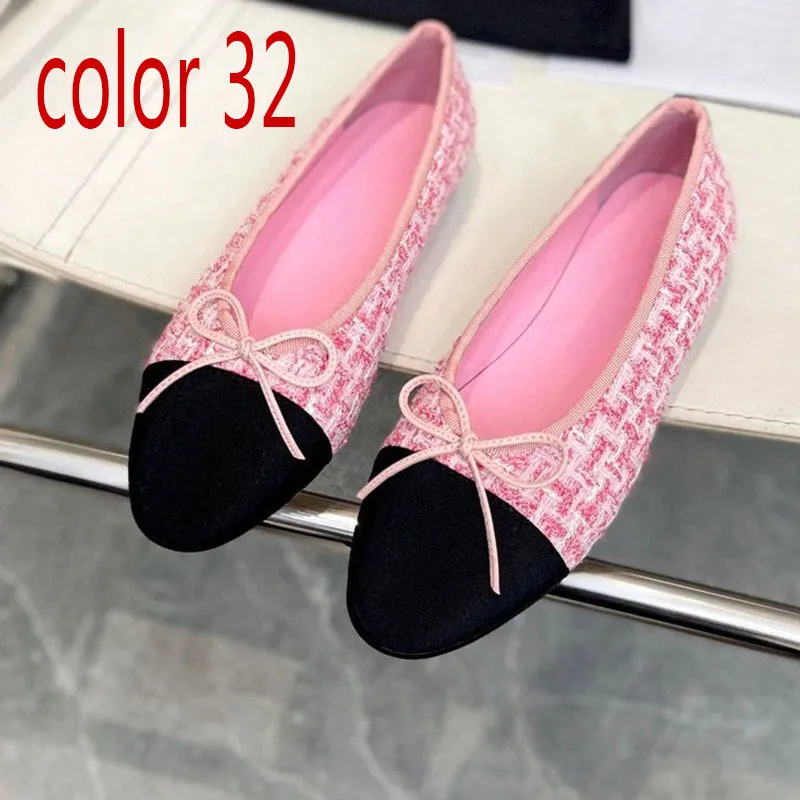 Kleid Damen Designer Ballettschuhe Damen Schuhe Frühling Herbst Neue Bogen Mode Flache Bootsschuh Dame Leder Lazy Dance_voghion.com