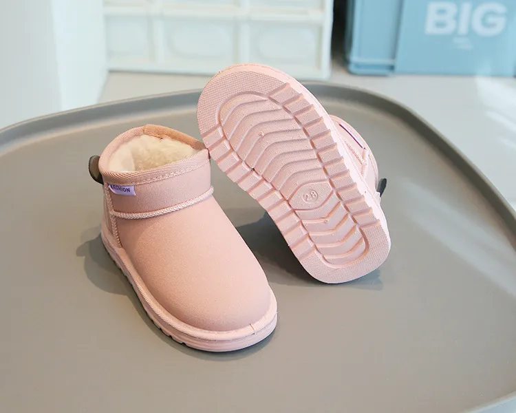 Fashion Children Casual Girls Boys Snow Warm Kids Boots Boy Winter Cashmere Cotton Shoes Sneakers_voghion.com