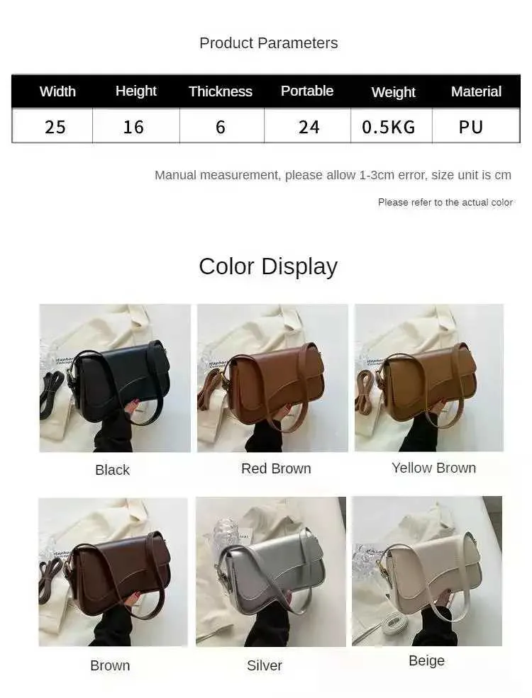 Vintage leather cross body bag suitable for warm 2024 designer Fem small flip cover sole armpit pocket handbag and_voghion.com