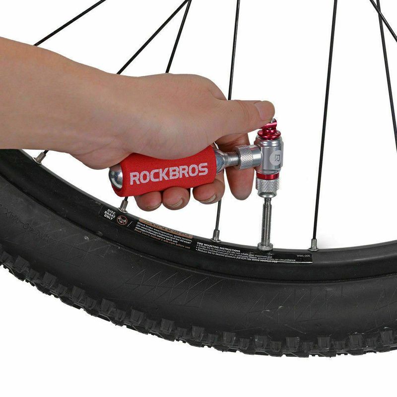 ROCKBROS Mini Fahrrad CO2 Pumpe, Luftpumpe für Presta/Schrader Ventile, 20g_voghion.com