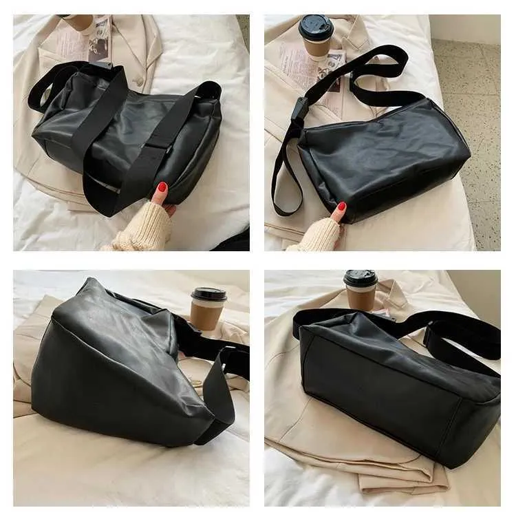 Retro Women's Messenger Bag Large Capacity Pu Leather Shoulder Bag_voghion.com