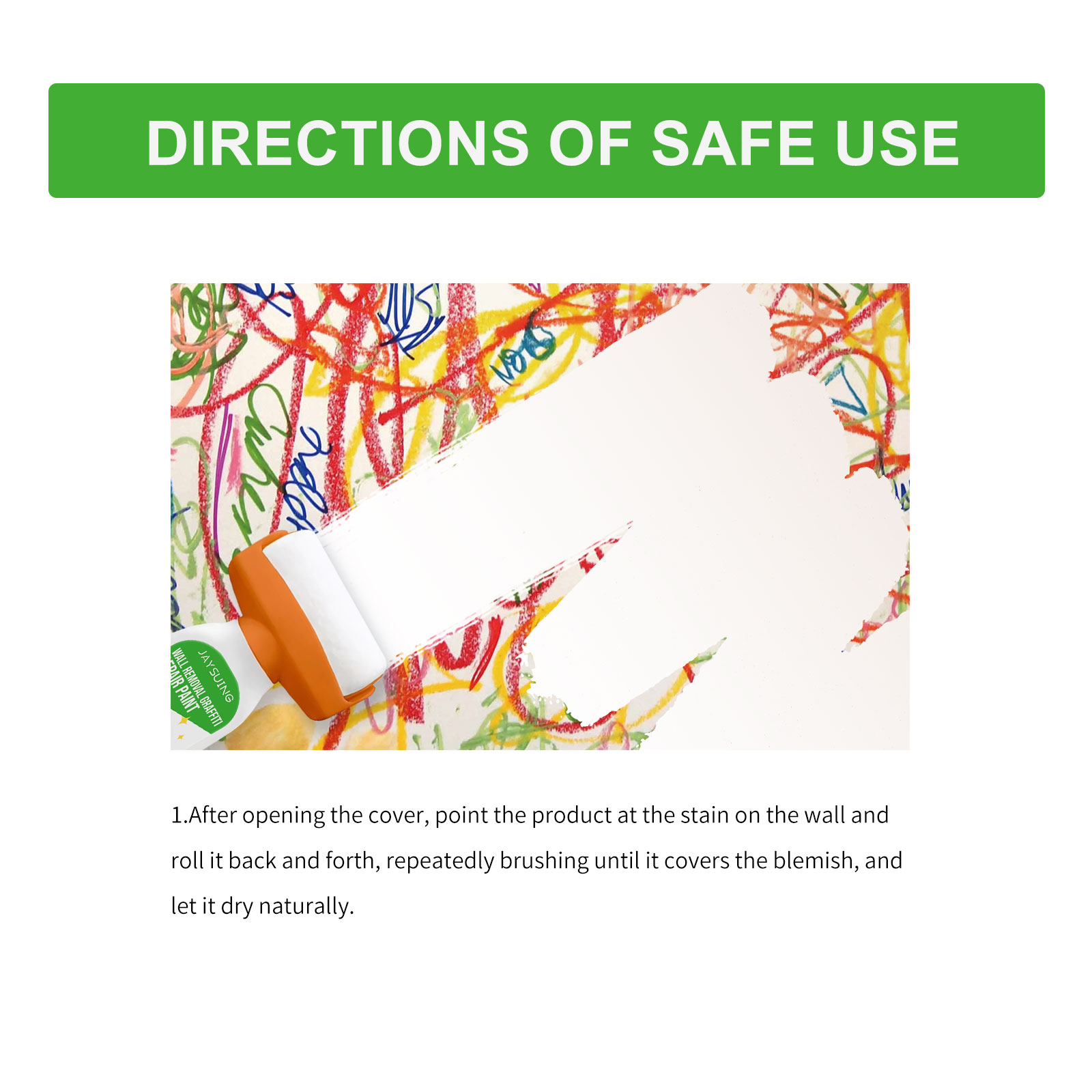 JAYSUING Wall Removal Graffiti Repair Paint, Wall Graffiti Stain Cover Repair Home Self-Painted Wall Paint_voghion.com