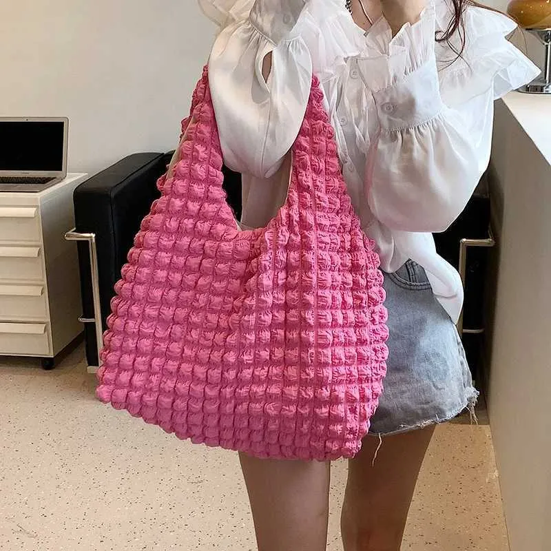 Ydlns Été Plissé Nuage Femelle Bonbon Couleur Grande Capacité Sac À Bandoulière Sacs À Main Shopping Filles Pochette Fourre-Tout_voghion.com